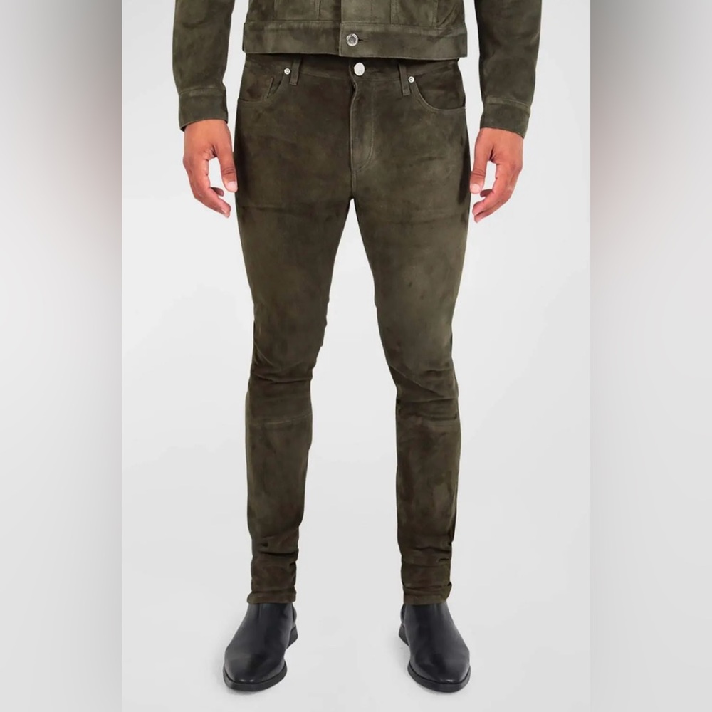 Monfrere Greyson Moss Suede Denim Style Pants
